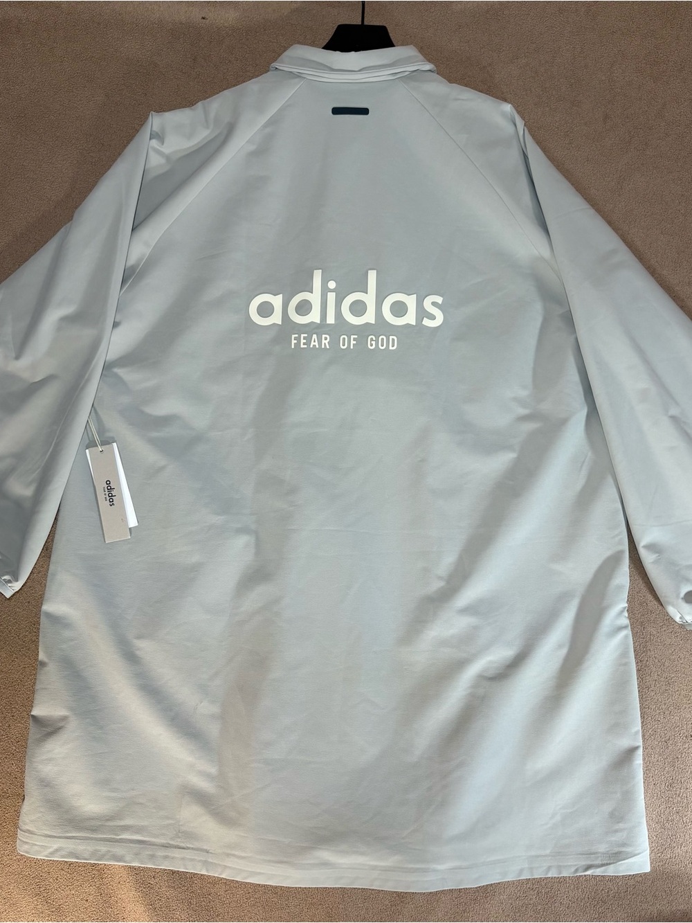 NWT Adidas Fear Of God Athletics Car Coat Sesame Oversized Large